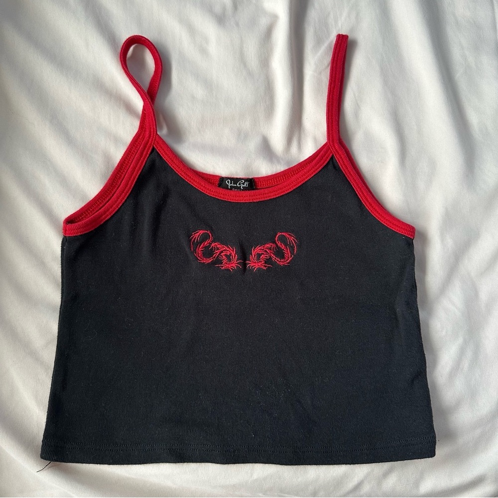 brandy melville red dragon top
